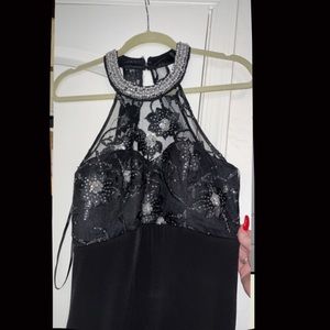 Black long prom dress size 7 brand: sequin hearts